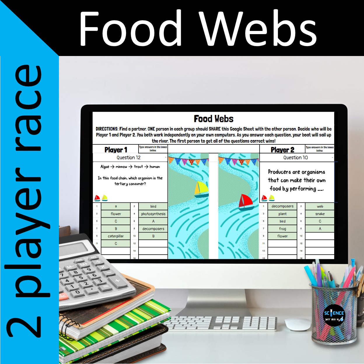 Food Web 2 Player Digital Game - Just Add H2O